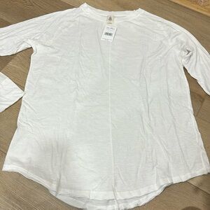 Free People Arden Tee Long Sleeve Arctic White XL